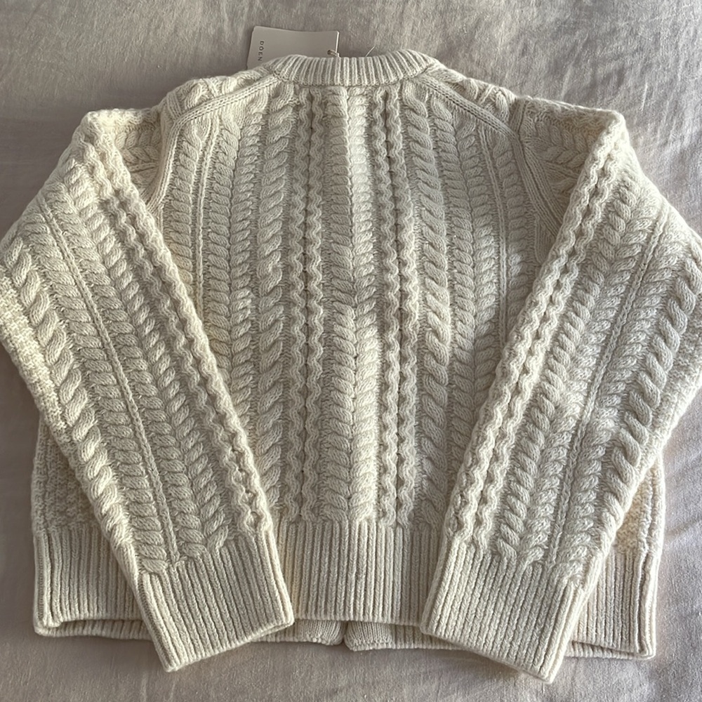 DOEN Mercina Cardigan in Ivory. Size XS. - Picture 6 of 8
